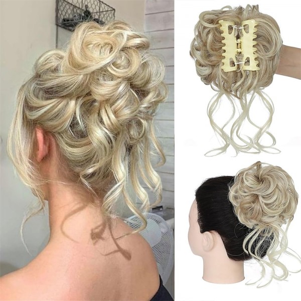 Messy Bun Hair Piece Claw Clip Curly Wavy Faux Hair Bun Tousled Updo Hair Extensions Scrunchie Long Beard Chignon Buns Hair pieces for Women Messy Bun Hair Piece Claw Clip Curly Wavy Faux Hair Bun Tousled Updo Hair Extensions Scrunchie Long Beard Chignon Buns Hair pieces for Women
