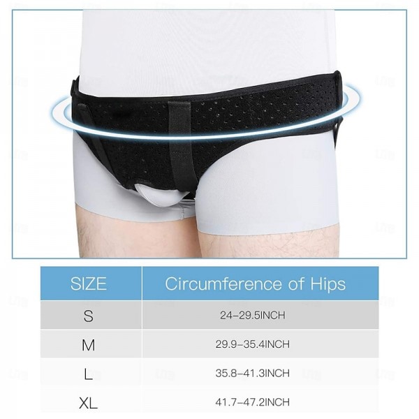 Hernia Belt for Men Hernia Support Truss for Single/Double Inguinal or Sports Hernia, Adjustable Waist Strap with 2 Removable Compression Pads Breathable Material Hernia Belt for Men Hernia Support Truss for Single/Double Inguinal or Sports Hernia, Adjustable Waist Strap with 2 Removable Compression Pads Breathable Material