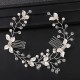 1PC Romantic Rhinestone Headband Elegant Flower Leaf Shaped Hairband With Comb Bridal Wedding Hair Accessories 1PC Romantic Rhinestone Headband Elegant Flower Leaf Shaped Hairband With Comb Bridal Wedding Hair Accessories