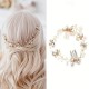 1PC Romantic Rhinestone Headband Elegant Flower Leaf Shaped Hairband With Comb Bridal Wedding Hair Accessories 1PC Romantic Rhinestone Headband Elegant Flower Leaf Shaped Hairband With Comb Bridal Wedding Hair Accessories