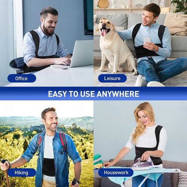 Back Brace Posture Corrector for Men  Women Adjustable Full Back Support, Shoulder Straightener, Upper Lower Back Pain Relief - Scoliosis, Hunchback, Hump, Thoracic, Spine Corrector