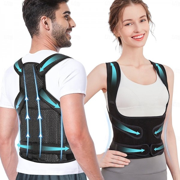 Back Brace Posture Corrector for Men  Women Adjustable Full Back Support, Shoulder Straightener, Upper Lower Back Pain Relief - Scoliosis, Hunchback, Hump, Thoracic, Spine Corrector