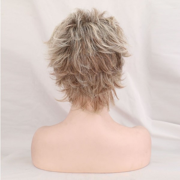 Pixie Cut Wig Brown Wigs for Women Synthetic Wig Short Women&#039;s Dark Roots Blonde Wigs Blonde Medium Wigs 6 Inch
