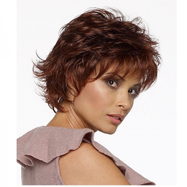 Pixie Cut Wig Brown Wigs for Women Synthetic Wig Short Women&#039;s Dark Roots Blonde Wigs Blonde Medium Wigs 6 Inch
