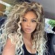 Blonde Long Light Golden Wigs for Women Wigs Synthetic Hair Highlighted Hair Dark Roots Wigs 26 Inch