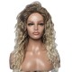 Blonde Long Light Golden Wigs for Women Wigs Synthetic Hair Highlighted Hair Dark Roots Wigs 26 Inch