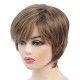 Pixie Cut Layered Short Brown Wigs with Bangs Straight Synthetic Wigs for White Women (Blonde Mixed Brown) Pixie Cut Layered Short Brown Wigs with Bangs Straight Synthetic Wigs for White Women (Blonde Mixed Brown)