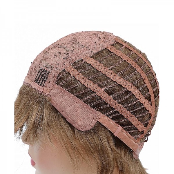 Pixie Cut Layered Short Brown Wigs with Bangs Straight Synthetic Wigs for White Women (Blonde Mixed Brown) Pixie Cut Layered Short Brown Wigs with Bangs Straight Synthetic Wigs for White Women (Blonde Mixed Brown)
