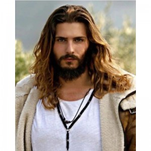 Aquaman Cosplay Cosplay Wigs Men‘s Middle Part 26 inch Heat Resistant Fiber Curly Black Brown Adults‘ Anime Wig Halloween Wig