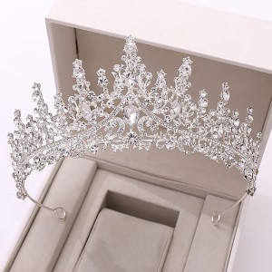 Bride Headdress Luxury Crystal Rhinestone Baroque Handmade Colorful Crystal Rhinestione Crown Multicolor Tiara Accessory Bridal Headdress