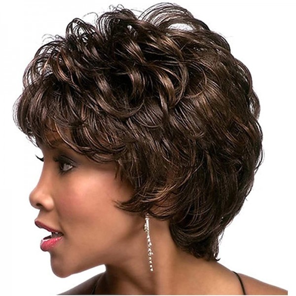 Ladies Wig, Short Fluffy Curly Hair, Natural Heat-Resistant Synthetic Wig, Suitable for Parties, Parties and Daily Use Ladies Wig, Short Fluffy Curly Hair, Natural Heat-Resistant Synthetic Wig, Suitable for Parties, Parties and Daily Use