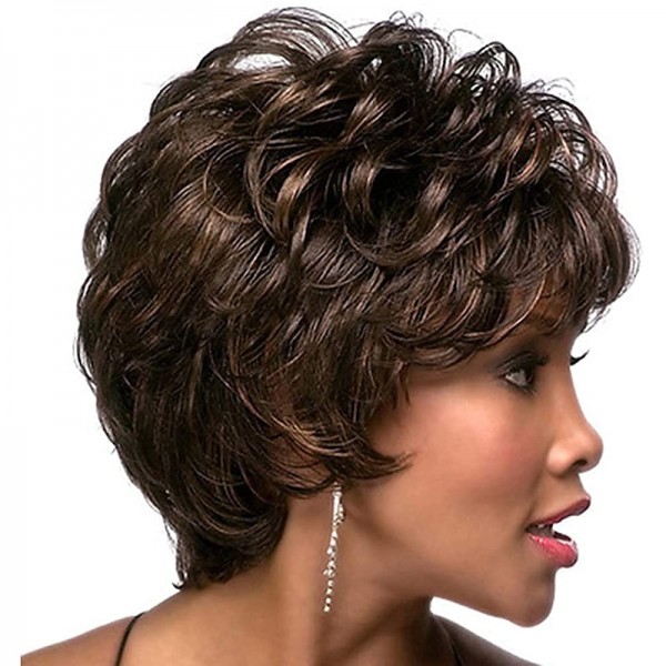 Ladies Wig, Short Fluffy Curly Hair, Natural Heat-Resistant Synthetic Wig, Suitable for Parties, Parties and Daily Use Ladies Wig, Short Fluffy Curly Hair, Natural Heat-Resistant Synthetic Wig, Suitable for Parties, Parties and Daily Use