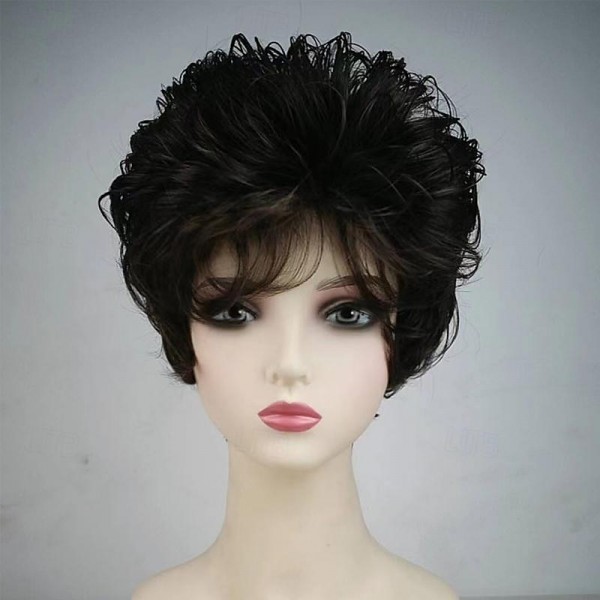 Ladies Wig, Short Fluffy Curly Hair, Natural Heat-Resistant Synthetic Wig, Suitable for Parties, Parties and Daily Use Ladies Wig, Short Fluffy Curly Hair, Natural Heat-Resistant Synthetic Wig, Suitable for Parties, Parties and Daily Use