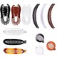 Banana Hair Clips Set Plastic Flexible Interlocking Banana Clip Fishtail Ponytail Holder Comb Clincher Comb Clip Vintage Banana Clip Hair Accessories for Women Girls Banana Hair Clips Set Plastic Flexible Interlocking Banana Clip Fishtail Ponytail Holder Comb Clincher Comb Clip Vintage Banana Clip Hair Accessories for Women Girls