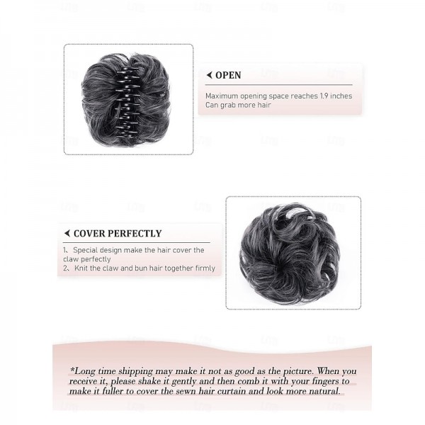 Claw Clip Hair Piece 100% Real Human Hair Buns Wavy Curly Chignon Hair Bun Extensions Tousled Updo Hair Buns Claw Ponytail Hairpieces Hair Scrunchie with Clip for Women Claw Clip Hair Piece 100% Real Human Hair Buns Wavy Curly Chignon Hair Bun Extensions Tousled Updo Hair Buns Claw Ponytail Hairpieces Hair Scrunchie with Clip for Women