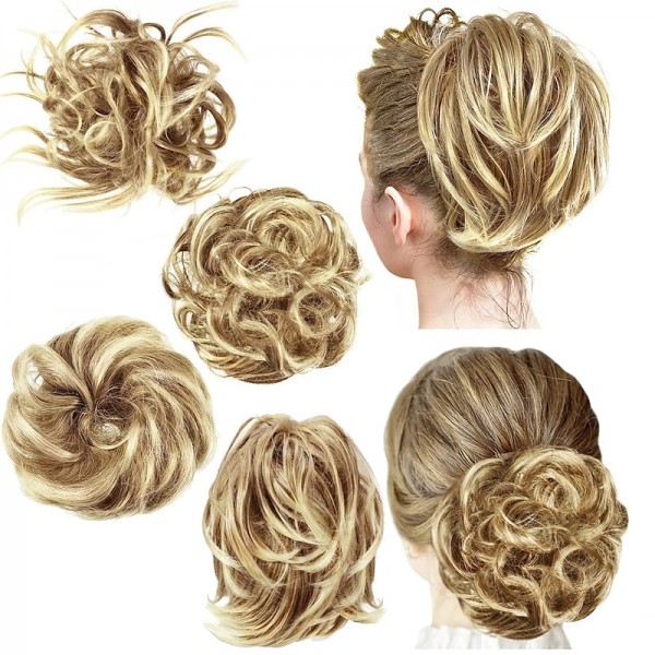 4 Pcs Messy Hair Bun Straight Hairpiece Tousled Updo for Women Hair Extensions Short Ponytail Elastic Scrunchies Curly Hair Accessories 4 Pcs Messy Hair Bun Straight Hairpiece Tousled Updo for Women Hair Extensions Short Ponytail Elastic Scrunchies Curly Hair Accessories