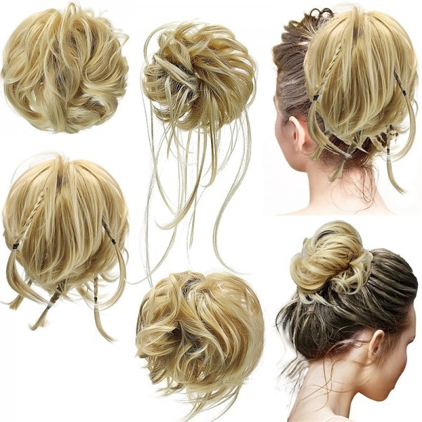 4 Pcs Messy Hair Bun Straight Hairpiece Tousled Updo for Women Hair Extensions Short Ponytail Elastic Scrunchies Curly Hair Accessories 4 Pcs Messy Hair Bun Straight Hairpiece Tousled Updo for Women Hair Extensions Short Ponytail Elastic Scrunchies Curly Hair Accessories