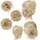 4 Pcs Messy Hair Bun Straight Hairpiece Tousled Updo for Women Hair Extensions Short Ponytail Elastic Scrunchies Curly Hair Accessories 4 Pcs Messy Hair Bun Straight Hairpiece Tousled Updo for Women Hair Extensions Short Ponytail Elastic Scrunchies Curly Hair Accessories
