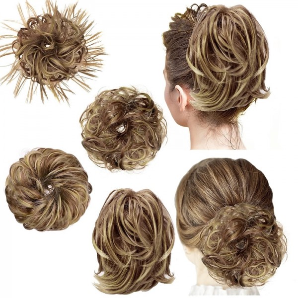 4 Pcs Messy Hair Bun Straight Hairpiece Tousled Updo for Women Hair Extensions Short Ponytail Elastic Scrunchies Curly Hair Accessories 4 Pcs Messy Hair Bun Straight Hairpiece Tousled Updo for Women Hair Extensions Short Ponytail Elastic Scrunchies Curly Hair Accessories