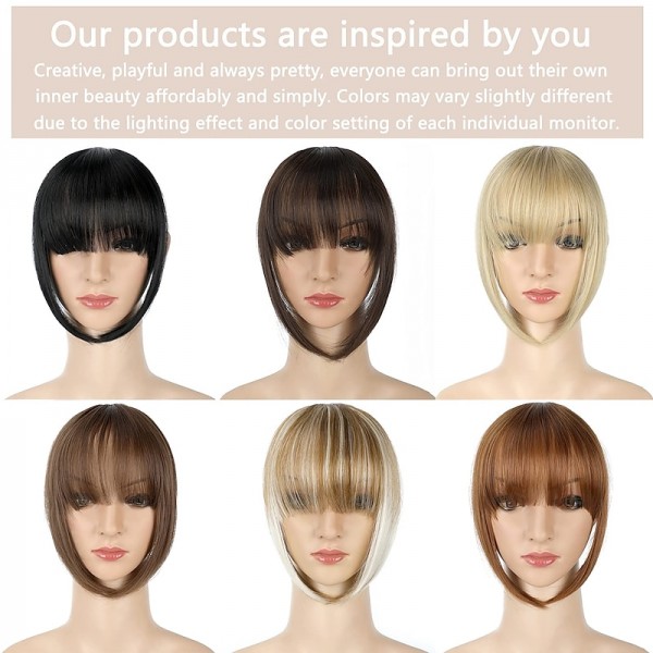 Bangs Hair Clip in Extensions Natural Fringe Bangs Clip-on Front Neat Flat Bang One Piece Long Straight Hairpiece for Women Bangs Hair Clip in Extensions Natural Fringe Bangs Clip-on Front Neat Flat Bang One Piece Long Straight Hairpiece for Women