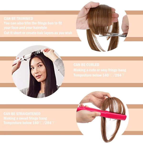 Bangs Hair Clip in Extensions Natural Fringe Bangs Clip-on Front Neat Flat Bang One Piece Long Straight Hairpiece for Women Bangs Hair Clip in Extensions Natural Fringe Bangs Clip-on Front Neat Flat Bang One Piece Long Straight Hairpiece for Women
