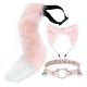 Cat Ears and Wolf Fox Animal Tail Cosplay Costume Faux Fur Hair Clip Headdress Halloween Leather Neck Chocker Set Cat Ears and Wolf Fox Animal Tail Cosplay Costume Faux Fur Hair Clip Headdress Halloween Leather Neck Chocker Set