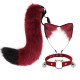 Cat Ears and Wolf Fox Animal Tail Cosplay Costume Faux Fur Hair Clip Headdress Halloween Leather Neck Chocker Set Cat Ears and Wolf Fox Animal Tail Cosplay Costume Faux Fur Hair Clip Headdress Halloween Leather Neck Chocker Set