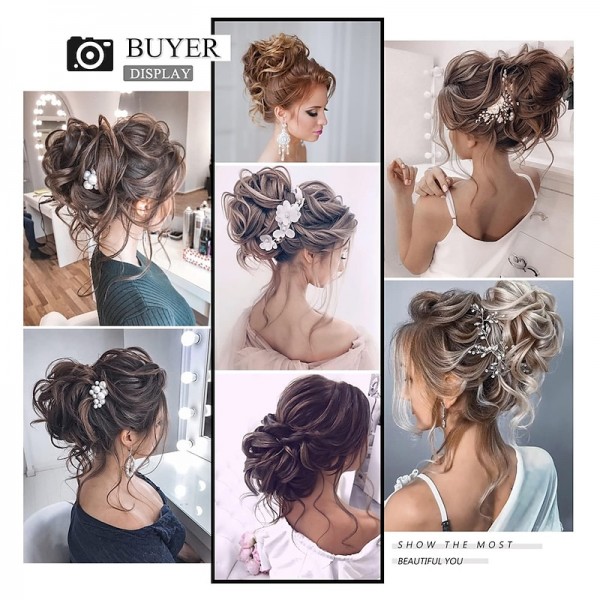 Messy Bun Hair Piece Scrunchie Tousled Updo Hair Extensions Hair Bun Curly Wavy Ponytail Synthetic Chignon for Women Girls Messy Bun Hair Piece Scrunchie Tousled Updo Hair Extensions Hair Bun Curly Wavy Ponytail Synthetic Chignon for Women Girls