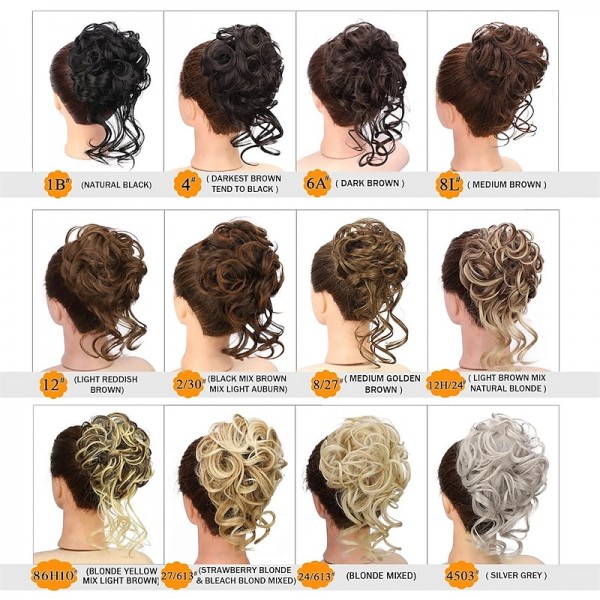 Messy Bun Hair Piece Scrunchie Tousled Updo Hair Extensions Hair Bun Curly Wavy Ponytail Synthetic Chignon for Women Girls Messy Bun Hair Piece Scrunchie Tousled Updo Hair Extensions Hair Bun Curly Wavy Ponytail Synthetic Chignon for Women Girls