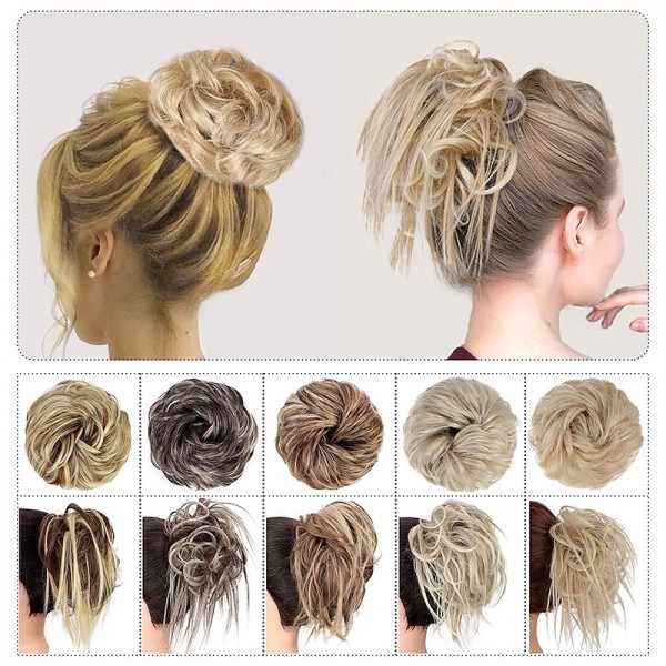 Messy Bun Hair Piece Scrunchie Tousled Updo Hair Extensions Hair Bun Curly Wavy Ponytail Synthetic Chignon for Women Girls Messy Bun Hair Piece Scrunchie Tousled Updo Hair Extensions Hair Bun Curly Wavy Ponytail Synthetic Chignon for Women Girls