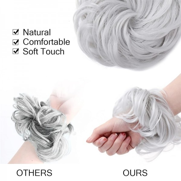 Messy Buns Hairpiece Hair Scrunchies Full Thick Updo Hair Piece With Elastic Rubber Band Hair Bun Extension Curly Wavy Synthetic Donut Hair Chignons For Women Girls Messy Buns Hairpiece Hair Scrunchies Full Thick Updo Hair Piece With Elastic Rubber Band Hair Bun Extension Curly Wavy Synthetic Donut Hair Chignons For Women Girls