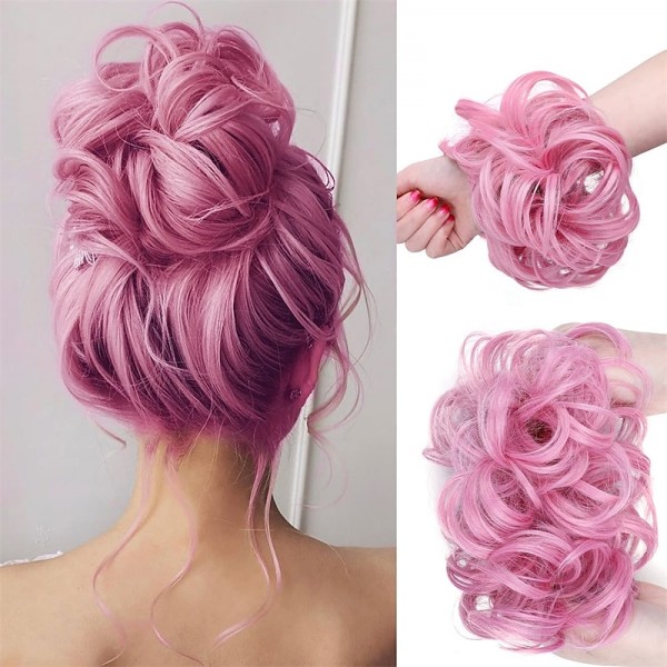 Messy Buns Hairpiece Hair Scrunchies Full Thick Updo Hair Piece With Elastic Rubber Band Hair Bun Extension Curly Wavy Synthetic Donut Hair Chignons For Women Girls Messy Buns Hairpiece Hair Scrunchies Full Thick Updo Hair Piece With Elastic Rubber Band Hair Bun Extension Curly Wavy Synthetic Donut Hair Chignons For Women Girls
