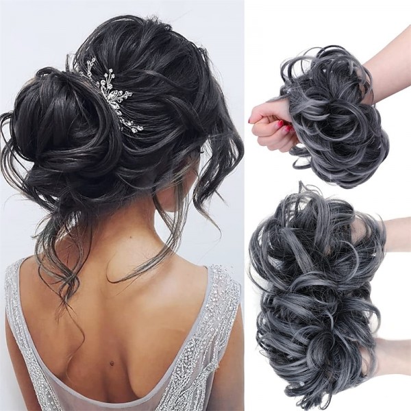 Messy Buns Hairpiece Hair Scrunchies Full Thick Updo Hair Piece With Elastic Rubber Band Hair Bun Extension Curly Wavy Synthetic Donut Hair Chignons For Women Girls Messy Buns Hairpiece Hair Scrunchies Full Thick Updo Hair Piece With Elastic Rubber Band Hair Bun Extension Curly Wavy Synthetic Donut Hair Chignons For Women Girls