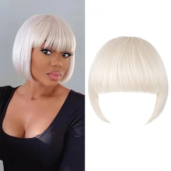 Blonde Bangs Clip in Bangs Blonde Clip in Thick Natural Full Front Neat Bangs Straight Fringe Bang with Temples One Piece Hairpiece Blonde Bangs Clip in Bangs Blonde Clip in Thick Natural Full Front Neat Bangs Straight Fringe Bang with Temples One Piece Hairpiece