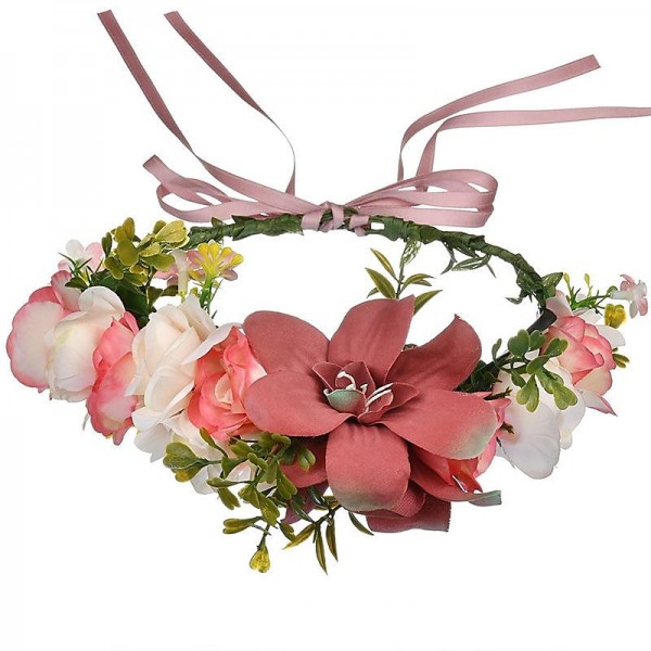 Flower Headband Rose Floral Boho Wreath Garland Hair Hoop Bohemian Headdress Headwear Headpiece Women Girls Crown Leaf Hair Bands Party Decoration Cosplay Costume Handmade Hair Accessories Champagne Flower Headband Rose Floral Boho Wreath Garland Hair Hoop Bohemian Headdress Headwear Headpiece Women Girls Crown Leaf Hair Bands Party Decoration Cosplay Costume Handmade Hair Accessories Champagne