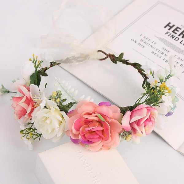 Flower Headband Rose Floral Boho Wreath Garland Hair Hoop Bohemian Headdress Headwear Headpiece Women Girls Crown Leaf Hair Bands Party Decoration Cosplay Costume Handmade Hair Accessories Champagne Flower Headband Rose Floral Boho Wreath Garland Hair Hoop Bohemian Headdress Headwear Headpiece Women Girls Crown Leaf Hair Bands Party Decoration Cosplay Costume Handmade Hair Accessories Champagne