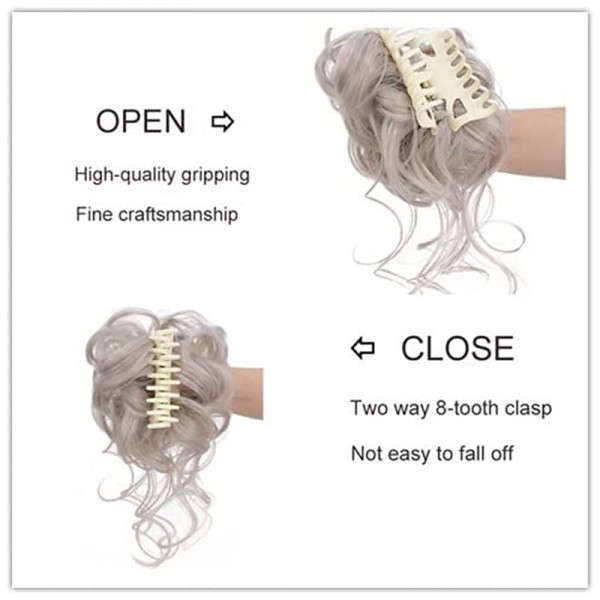 Claw Messy Bun Hair Pieces Clip Wavy Curly Hair Chignon Clip in Hairpieces Tousled Updo Donut Hair Bun Synthetic Fake Hair Ponytail for Women Girls Claw Messy Bun Hair Pieces Clip Wavy Curly Hair Chignon Clip in Hairpieces Tousled Updo Donut Hair Bun Synthetic Fake Hair Ponytail for Women Girls