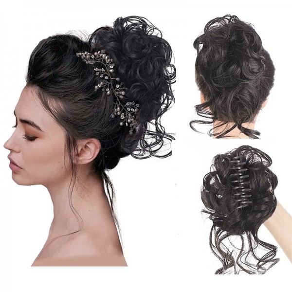 Claw Messy Bun Hair Pieces Clip Wavy Curly Hair Chignon Clip in Hairpieces Tousled Updo Donut Hair Bun Synthetic Fake Hair Ponytail for Women Girls Claw Messy Bun Hair Pieces Clip Wavy Curly Hair Chignon Clip in Hairpieces Tousled Updo Donut Hair Bun Synthetic Fake Hair Ponytail for Women Girls