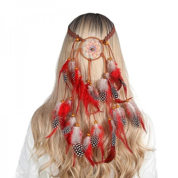 Bohemian Dreamcatcher Feather Headband Gypsy Headpiece Feather Tassel Elastic Band Beaded Hairband Hippie Costume Accessories For Women And Girls Bohemian Dreamcatcher Feather Headband Gypsy Headpiece Feather Tassel Elastic Band Beaded Hairband Hippie Costume Accessories For Women And Girls