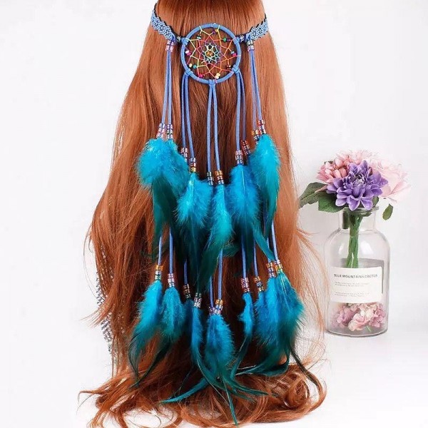 Bohemian Dreamcatcher Feather Headband Gypsy Headpiece Feather Tassel Elastic Band Beaded Hairband Hippie Costume Accessories For Women And Girls Bohemian Dreamcatcher Feather Headband Gypsy Headpiece Feather Tassel Elastic Band Beaded Hairband Hippie Costume Accessories For Women And Girls