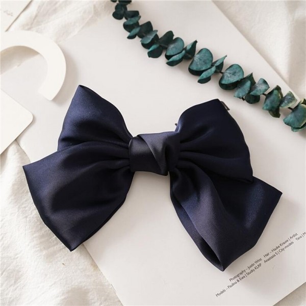 Big Satin Layered Hair Bows for Women Girls 7 Inch Pink Blue Barrette Hair Clip Large Ribbon Bows Style Hair Accessories Big Satin Layered Hair Bows for Women Girls 7 Inch Pink Blue Barrette Hair Clip Large Ribbon Bows Style Hair Accessories