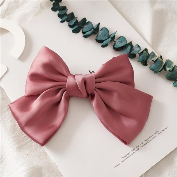 Big Satin Layered Hair Bows for Women Girls 7 Inch Pink Blue Barrette Hair Clip Large Ribbon Bows Style Hair Accessories Big Satin Layered Hair Bows for Women Girls 7 Inch Pink Blue Barrette Hair Clip Large Ribbon Bows Style Hair Accessories