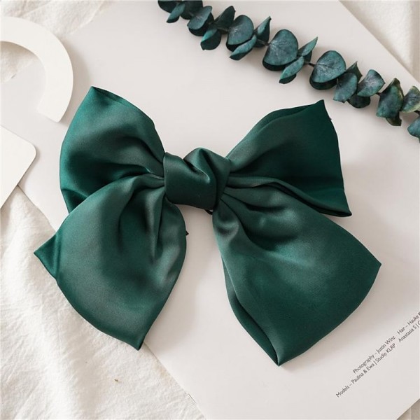 Big Satin Layered Hair Bows for Women Girls 7 Inch Pink Blue Barrette Hair Clip Large Ribbon Bows Style Hair Accessories Big Satin Layered Hair Bows for Women Girls 7 Inch Pink Blue Barrette Hair Clip Large Ribbon Bows Style Hair Accessories