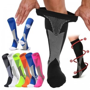 1 Pair Compression Socks Varicose Veins Socks Football Soccer Thigh Long Tube Unisex Outdoor Sports Nursing Stockings For Men Women