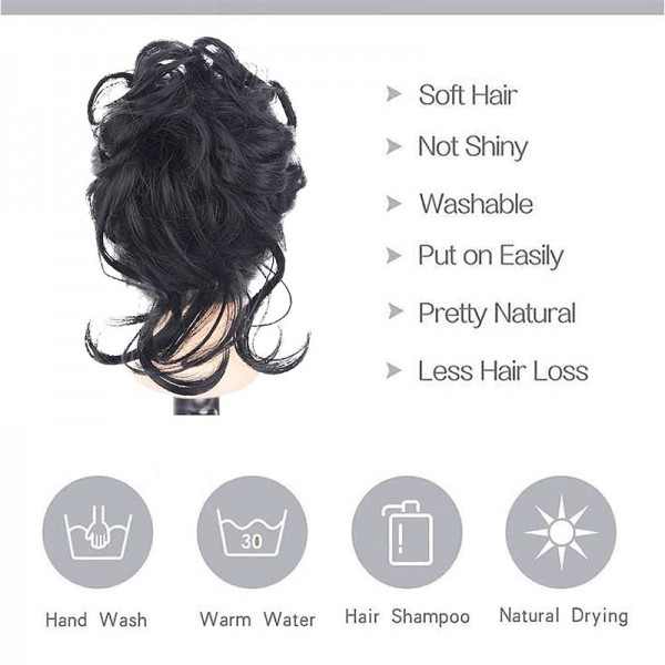 Claw Clip Messy Bun Hair Pieces for Women Tousled Updo Ponytail Synthetic Curly Wavy Bun Hair Extension With Hair Clips Claw Clip Messy Bun Hair Pieces for Women Tousled Updo Ponytail Synthetic Curly Wavy Bun Hair Extension With Hair Clips