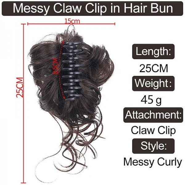 Claw Clip Messy Bun Hair Pieces for Women Tousled Updo Ponytail Synthetic Curly Wavy Bun Hair Extension With Hair Clips Claw Clip Messy Bun Hair Pieces for Women Tousled Updo Ponytail Synthetic Curly Wavy Bun Hair Extension With Hair Clips