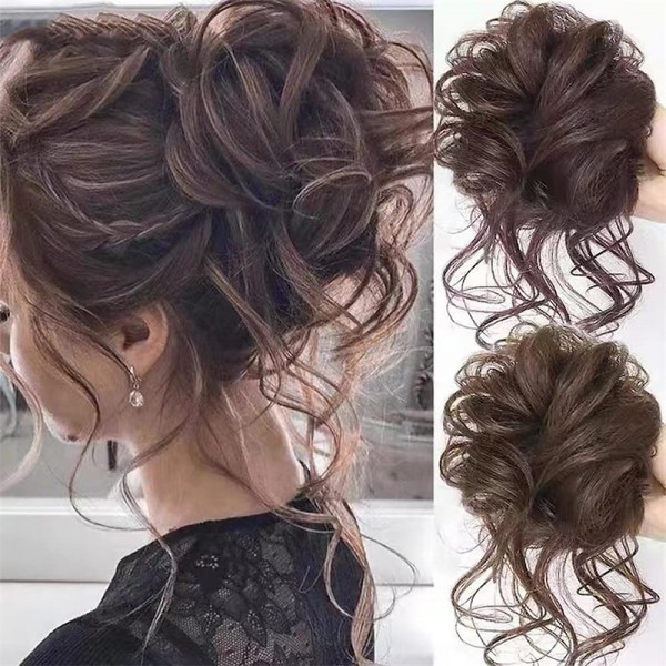 Claw Clip Messy Bun Hair Pieces for Women Tousled Updo Ponytail Synthetic Curly Wavy Bun Hair Extension With Hair Clips Claw Clip Messy Bun Hair Pieces for Women Tousled Updo Ponytail Synthetic Curly Wavy Bun Hair Extension With Hair Clips