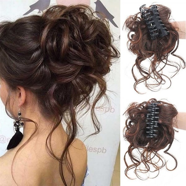 Claw Clip Messy Bun Hair Pieces for Women Tousled Updo Ponytail Synthetic Curly Wavy Bun Hair Extension With Hair Clips Claw Clip Messy Bun Hair Pieces for Women Tousled Updo Ponytail Synthetic Curly Wavy Bun Hair Extension With Hair Clips