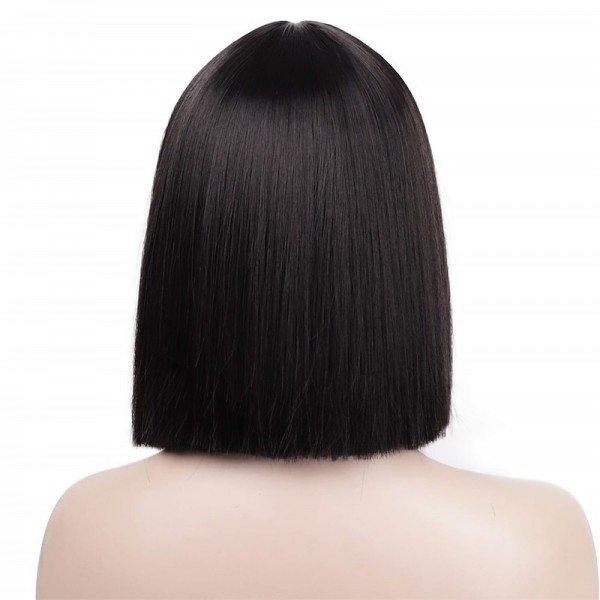 Black Bob Wig with Bangs Short Black Wig for Women Straight Bob Wigs Heat Resistant Synthetic wig Mia Wallace Cleopatra Cospaly Daily Party Use 12 Black Bob Wig with Bangs Short Black Wig for Women Straight Bob Wigs Heat Resistant Synthetic wig Mia Wallace Cleopatra Cospaly Daily Party Use 12