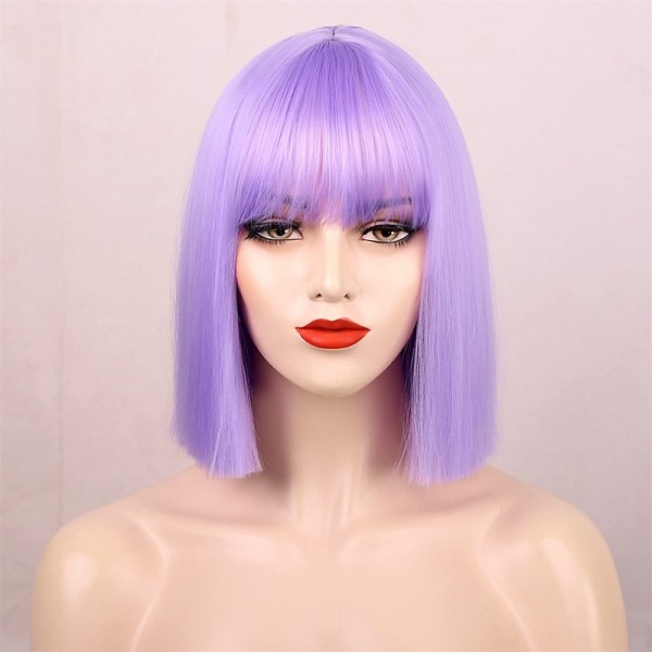 Black Bob Wig with Bangs Short Black Wig for Women Straight Bob Wigs Heat Resistant Synthetic wig Mia Wallace Cleopatra Cospaly Daily Party Use 12 Black Bob Wig with Bangs Short Black Wig for Women Straight Bob Wigs Heat Resistant Synthetic wig Mia Wallace Cleopatra Cospaly Daily Party Use 12